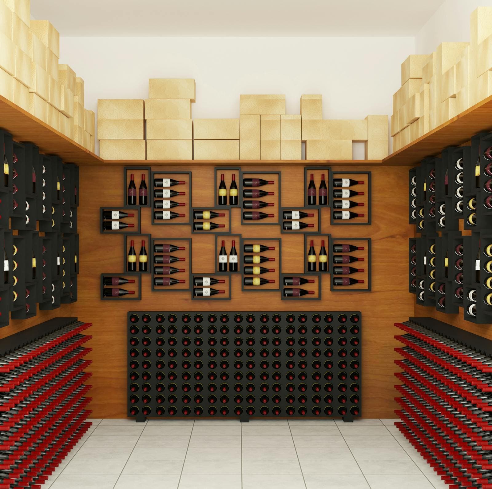 Luxury wine cellar interior built by certified wine cellar specialists